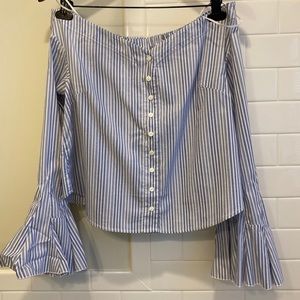 Free People Off-the-Shoulder Long Sleeved shirt, M